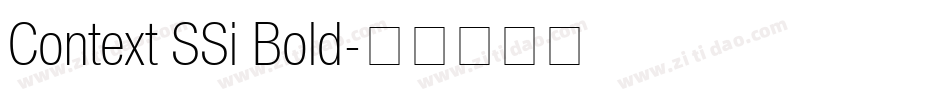 Context SSi Bold字体转换